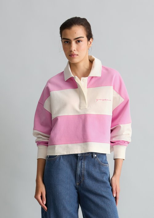 Relaxed rugby sweatshirt — Light Pink