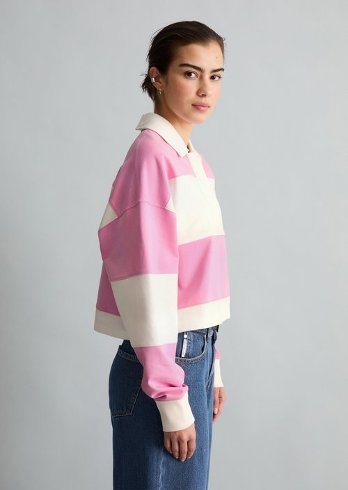 Relaxed rugby sweatshirt — Light Pink
