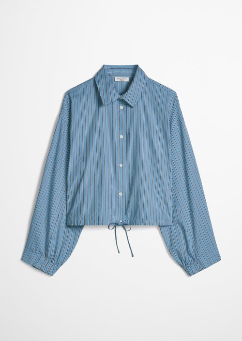 Oversized striped blouse — Light Blue