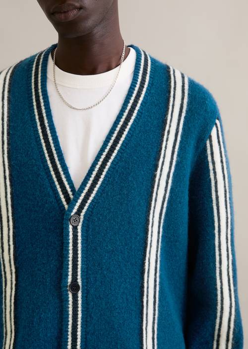 Strickjacke regular Dark Blue in Detailansicht