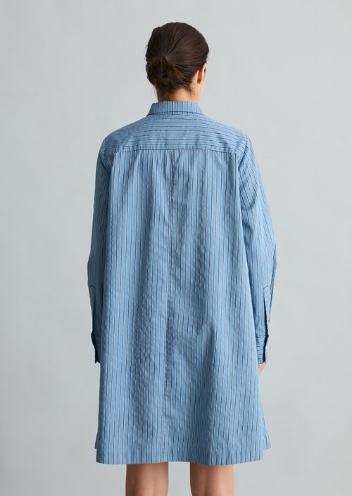 Flared striped dress — Light Blue