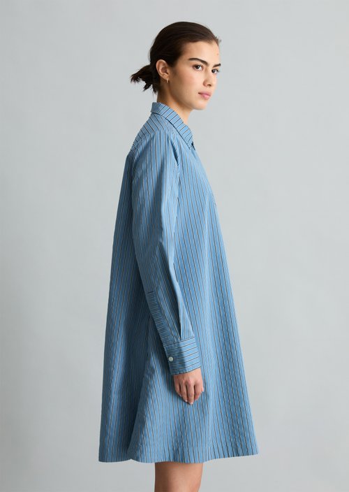 Flared striped dress — Light Blue