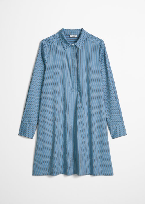 Flared striped dress — Light Blue