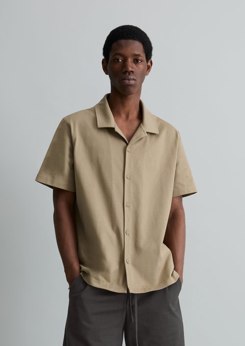 DfC oversized jersey shirt — Soft Brown