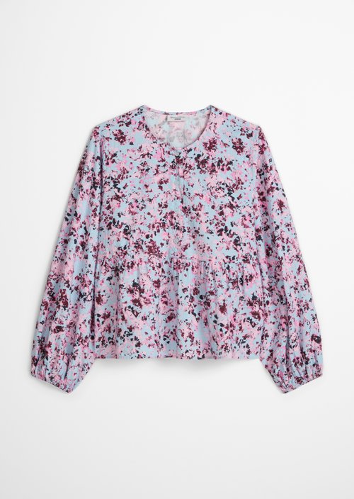 Relaxed crinkle blouse — Light Blue