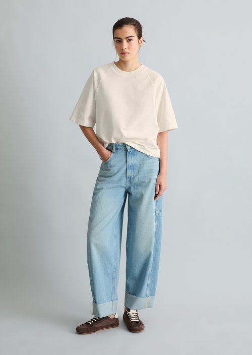 DfC short-sleeved sweatshirt relaxed — Silky White