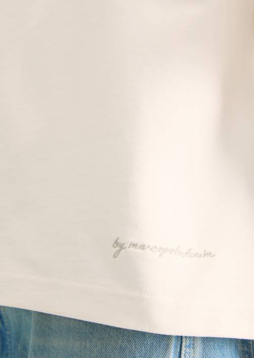 DfC Kurzarm-Sweatshirt relaxed Silky White in Detailansicht