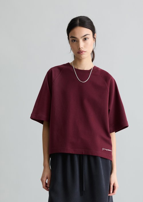 DfC short-sleeved sweatshirt relaxed — Merlot Red