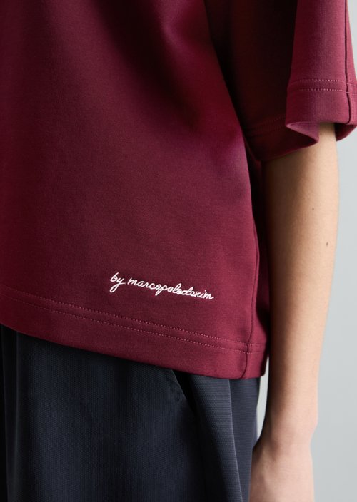 DfC short-sleeved sweatshirt relaxed — Merlot Red
