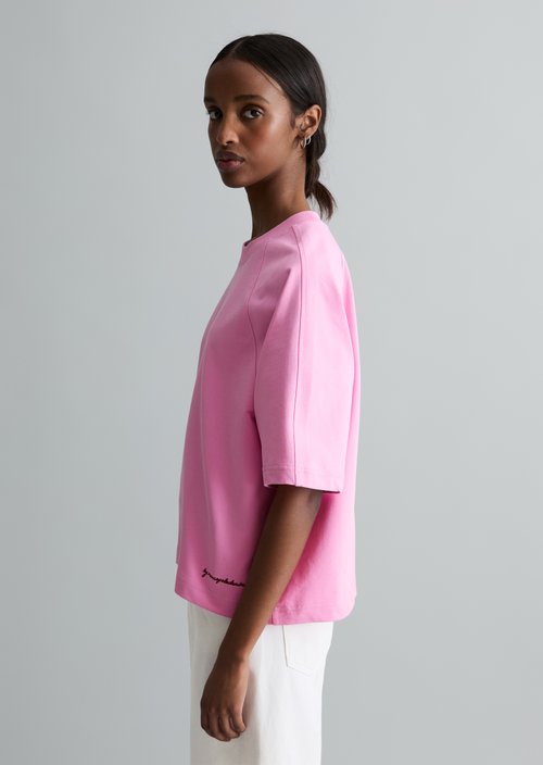 DfC short-sleeved sweatshirt relaxed — Pale Bubblegum