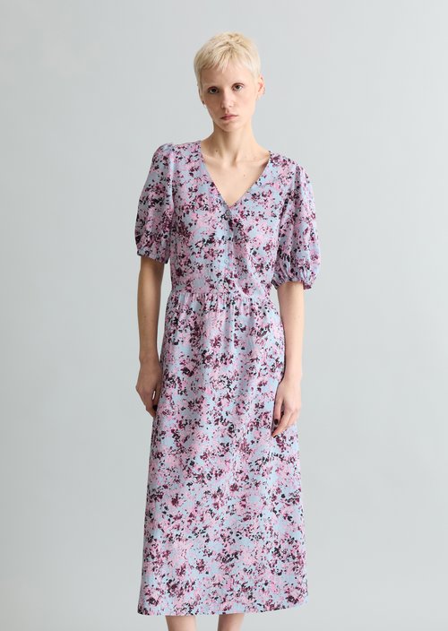 Relaxed print dress — Light Blue