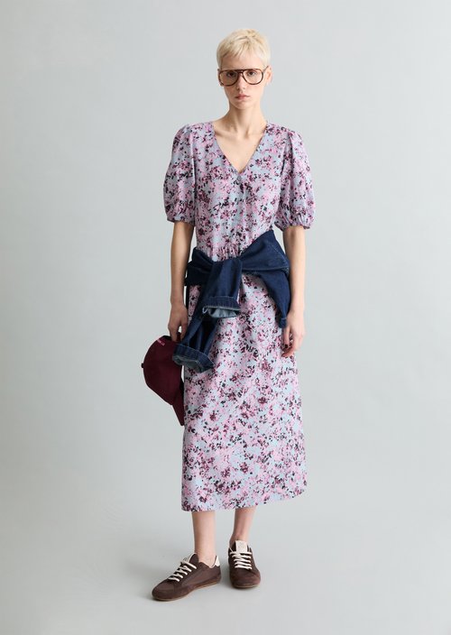 Relaxed print dress — Light Blue
