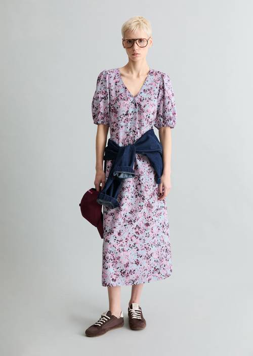 Robe imprimée relaxed Light Blue en vue de face