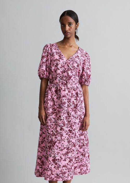 Relaxed print dress — Medium Pink