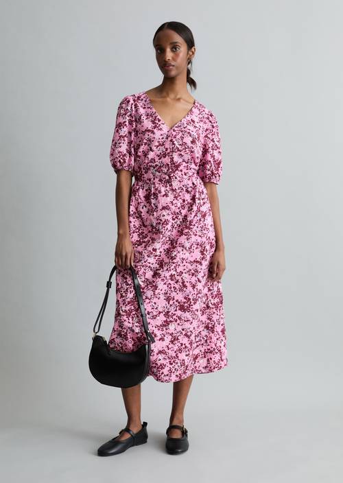 Robe imprimée relaxed Medium Pink en vue de face