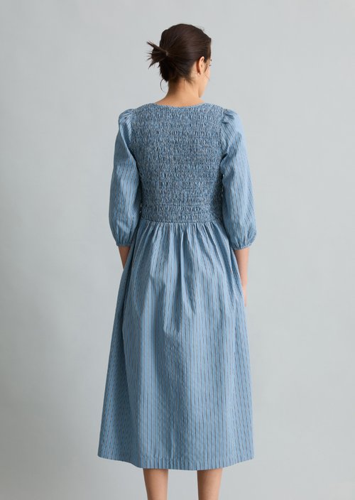 Striped dress — Light Blue