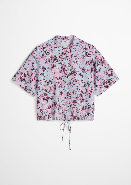 Relaxed short-sleeved blouse — Light Blue