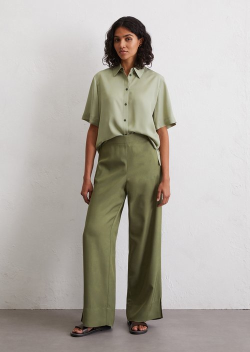 Pants wide — Olive