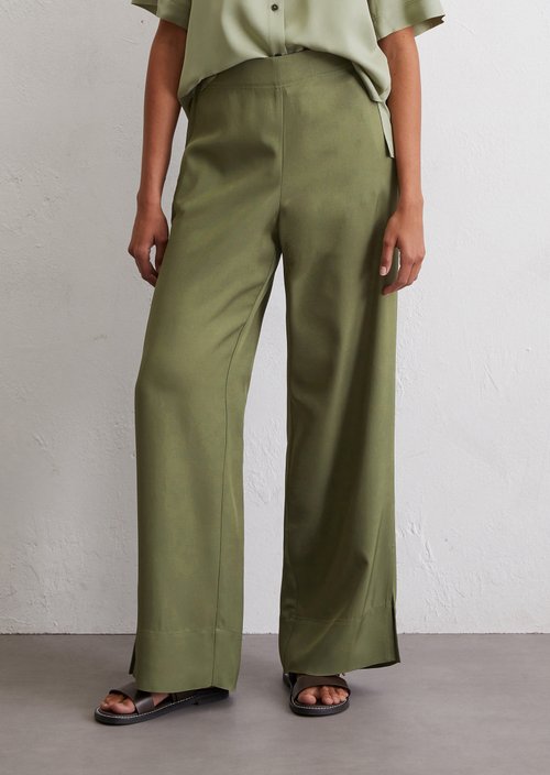 Pants wide — Olive