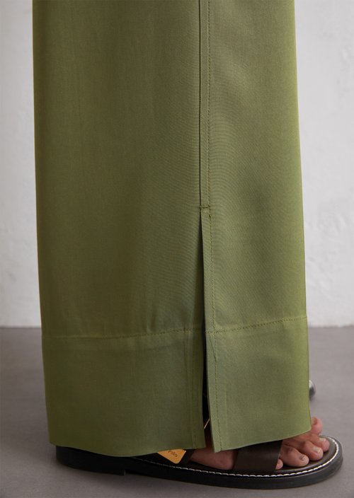 Pants wide — Olive