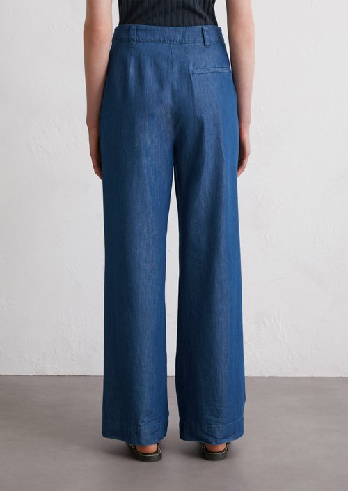 Denim pants wide — Medium Blue