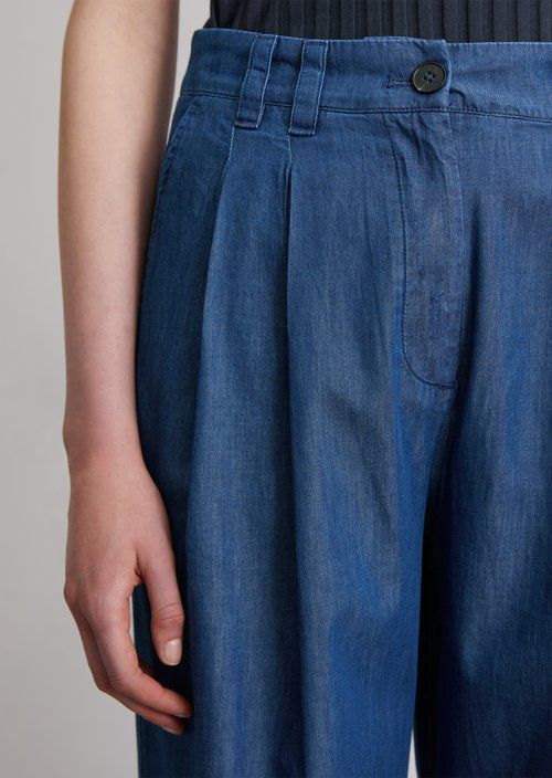 Denim pants wide — Medium Blue