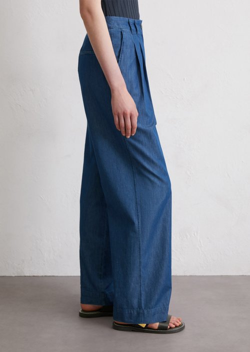 Denim pants wide — Medium Blue