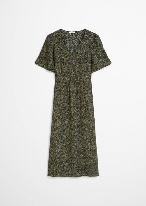 Dress with elastic waist flared — Black