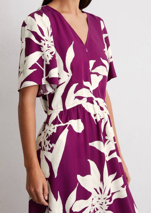 flared skirt twill dress Karen Millen Textured Tailored Twill Full Skirt Midi Dress in Pale Pink