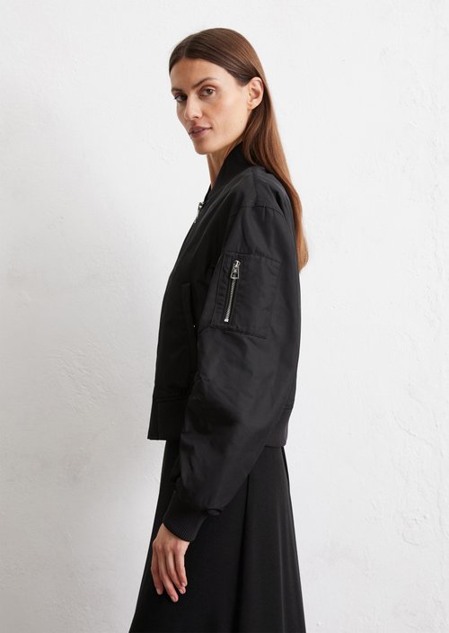 Regular pilot-style blouson — Black