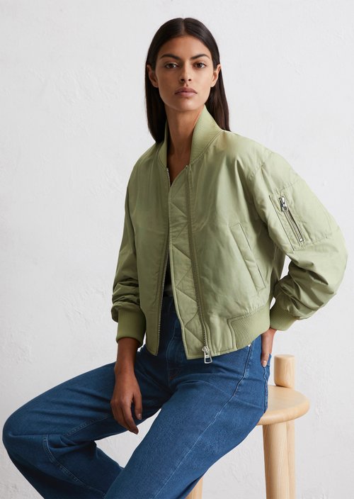 Regular pilot-style blouson — Smooth Sage