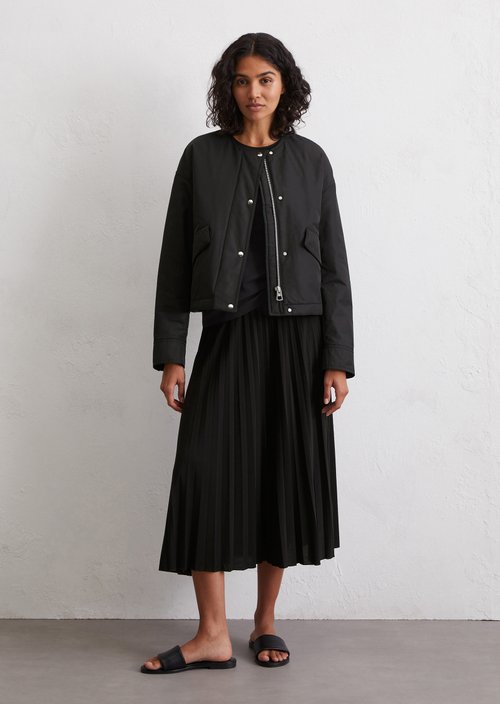 Collarless jacket regular — Black