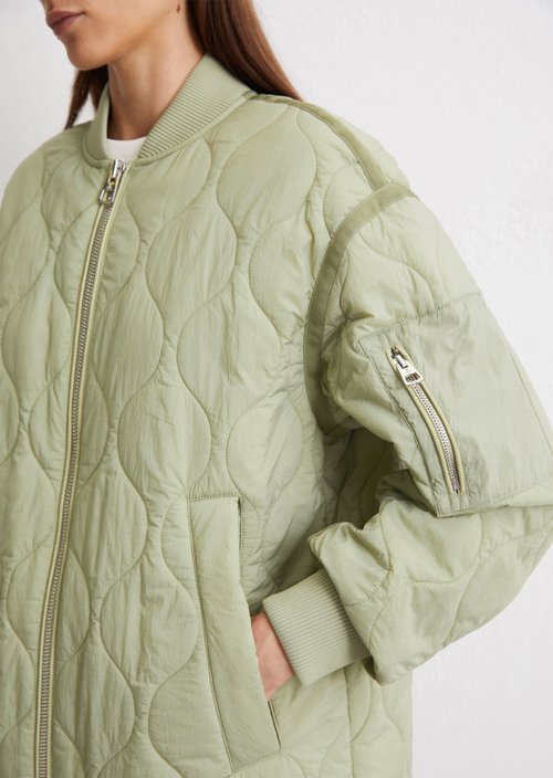 Quilted coat regular — Smooth Sage