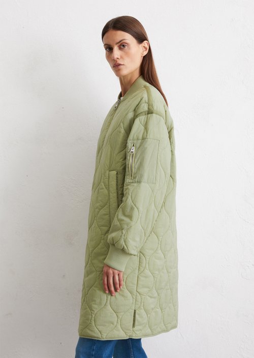 Quilted coat regular — Smooth Sage