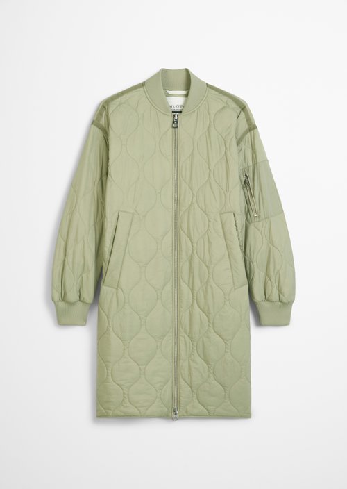 Quilted coat regular — Smooth Sage