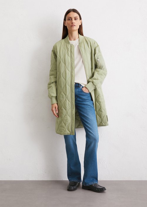 Quilted coat regular — Smooth Sage