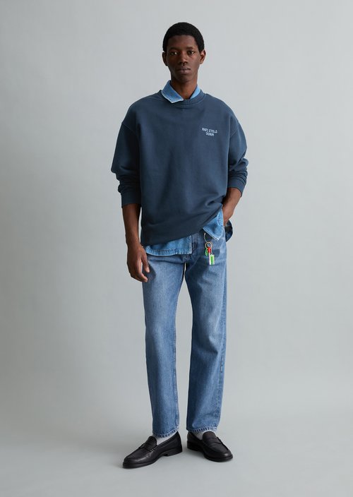Relaxed sweatshirt — Navy Teal