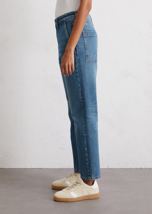 Jeans model Iva boyfriend cropped — Medium Blue