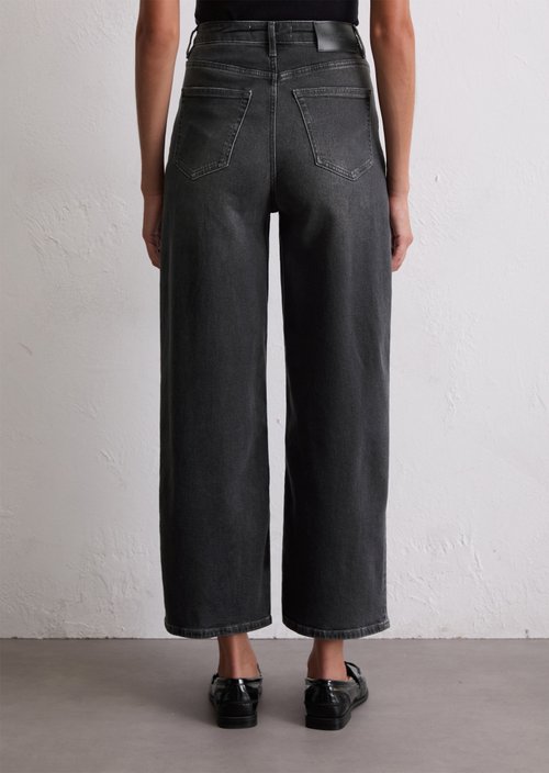 Jeans model Tolva wide culotte-length — Black