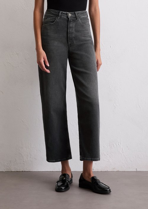 Jeans model Tolva wide culotte-length — Black