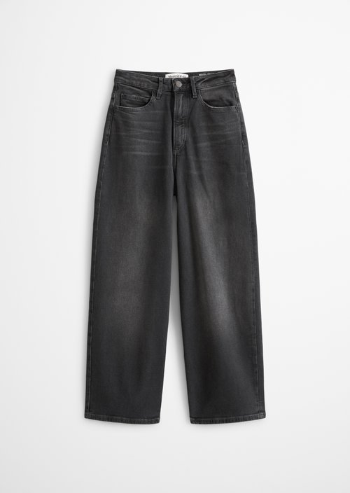 Jeans model Tolva wide culotte-length — Black