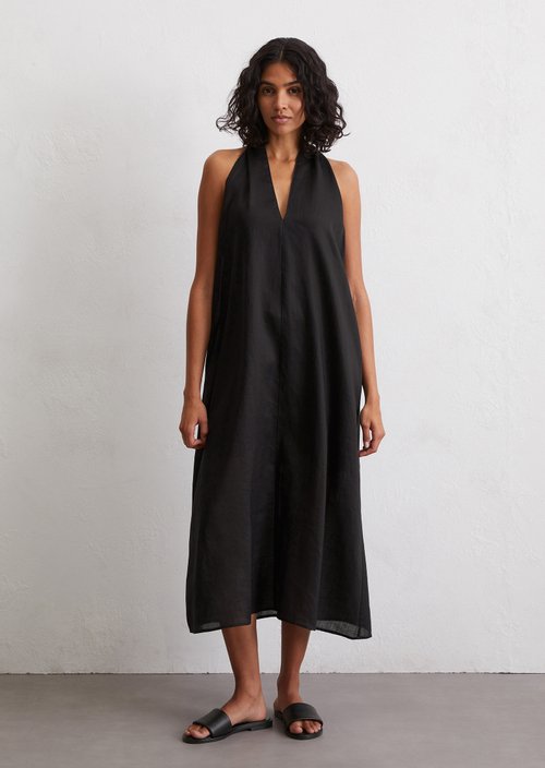 Marc Robe Russian Robe sans manches flared avec effet drapé sur le dos - noir | Robes ...