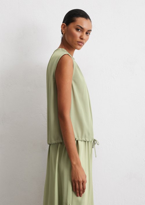 Sleeveless blouse regular — Smooth Sage