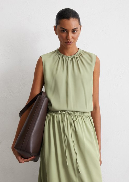 Sleeveless blouse regular — Smooth Sage