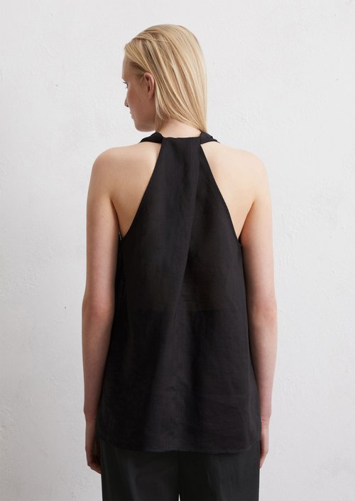Sleeveless blouse top — Black