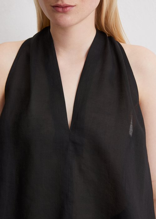Sleeveless blouse top — Black