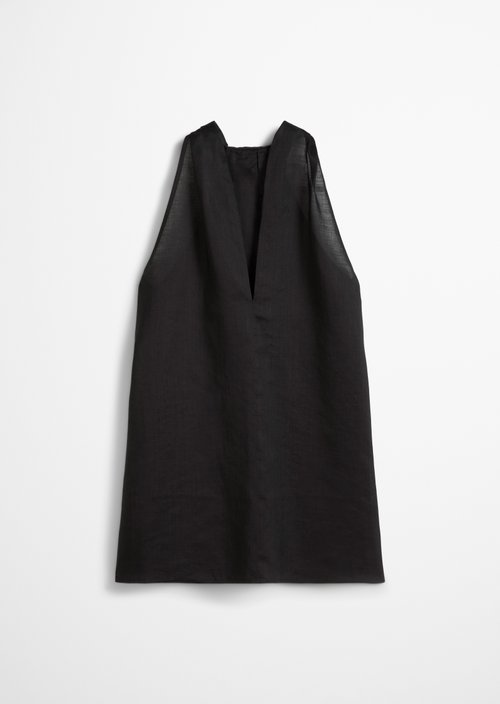 Sleeveless blouse top — Black