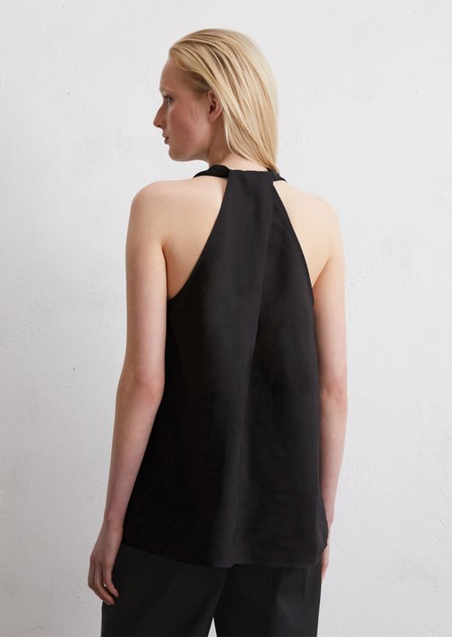 Sleeveless blouse top — Black