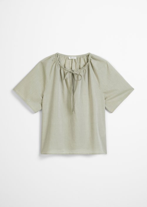 Relaxed short-sleeved blouse — Smooth Sage