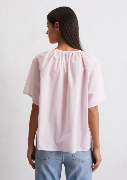 Relaxed short-sleeved blouse — Pale Lilac